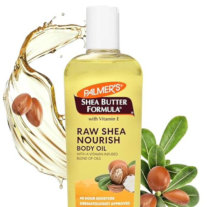 Palmer's Shea Formula Raw Shea Body Oil with Vitamin E, Deep Body Moisturizer to Soothe & Nourish Dry, Sensitive & Eczema-Prone Skin, 8.5 oz - Image 1